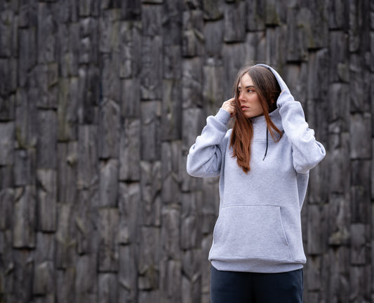 High neck hoodie