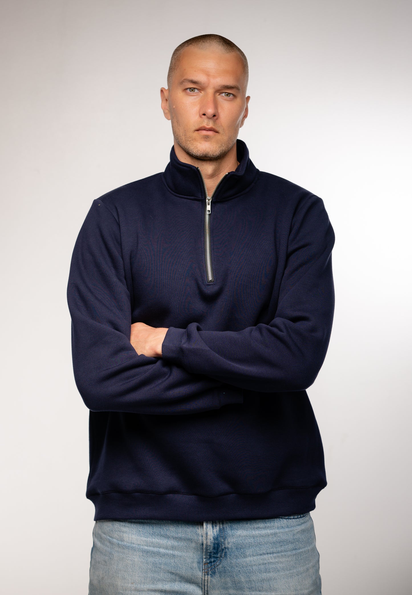 GF90 Klasiskais unisex džemperis ar 1/4 rāvējslēdzēju 