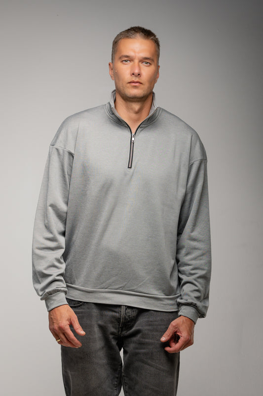 Merino Wool Quarter-Zip Pullover  / M